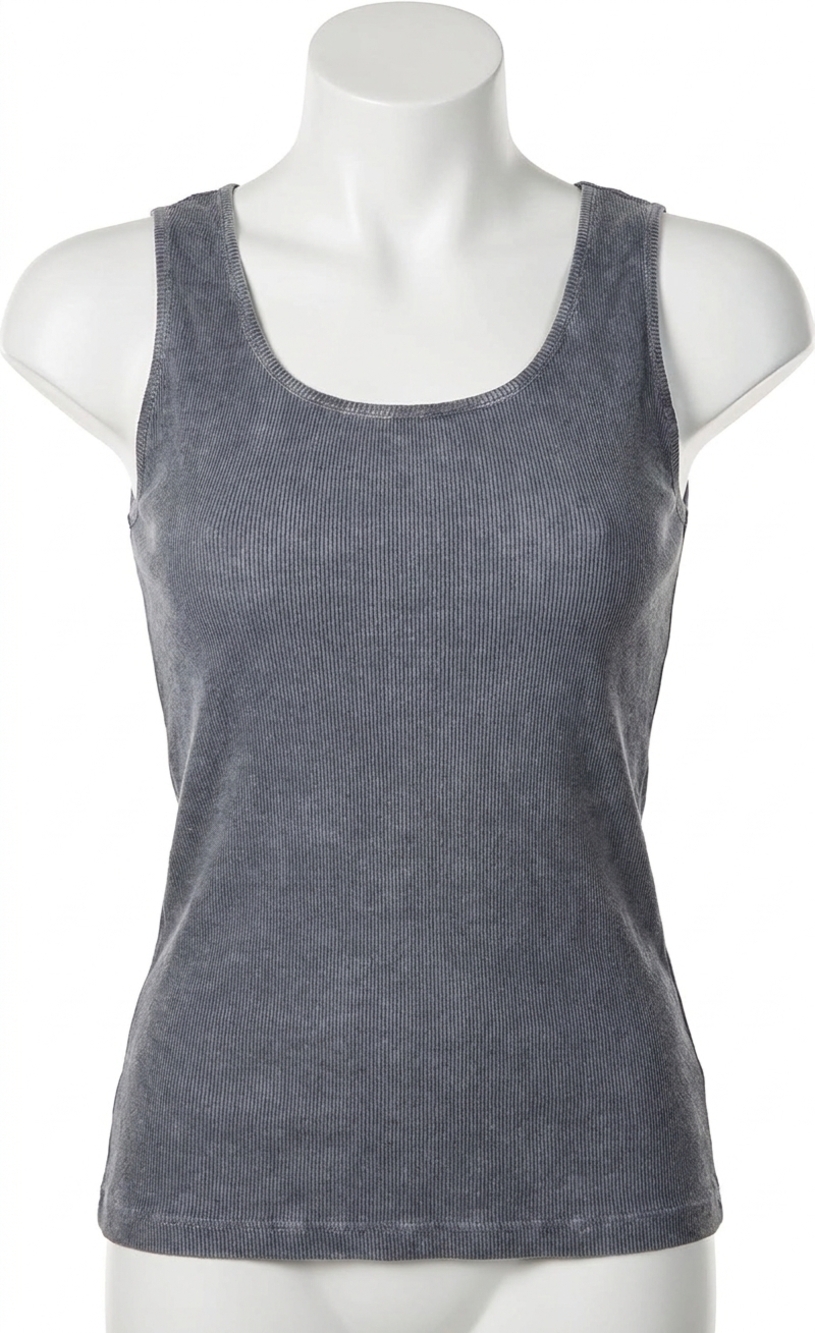 NEW ANGEL oil-washed bra-friendly tank top in gray